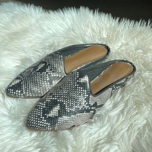Brand new snake print mule flats - size 8